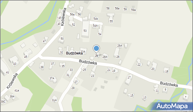 Kościelisko, Budzówka, 28, mapa Kościelisko