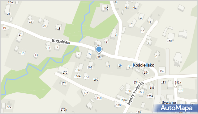 Kościelisko, Budzówka, 5a, mapa Kościelisko