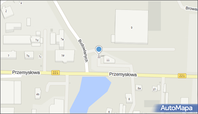 Kościerzyna, Budowlanych, 11, mapa Kościerzyna