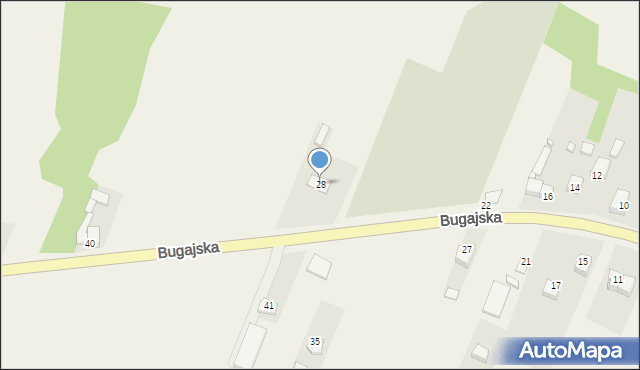 Kostomłoty Drugie, Bugajska, 28, mapa Kostomłoty Drugie