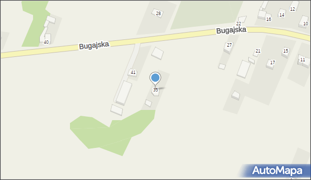 Kostomłoty Drugie, Bugajska, 35, mapa Kostomłoty Drugie