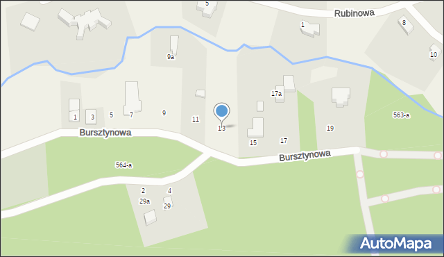 Kotuń, Bursztynowa, 13, mapa Kotuń