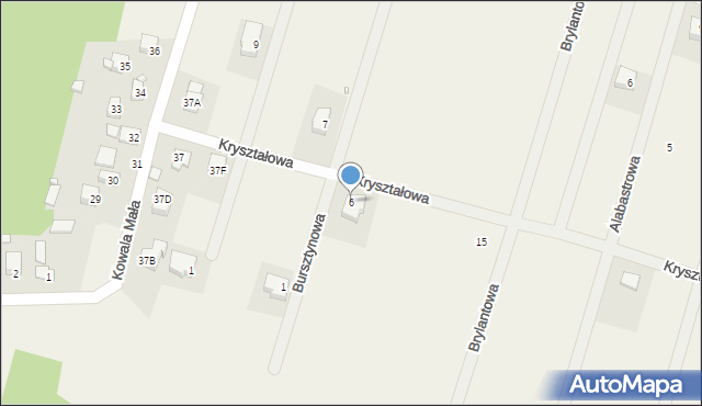 Kowala, Bursztynowa, 6, mapa Kowala