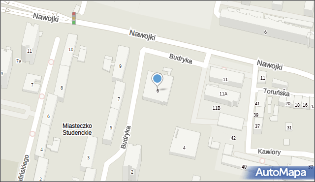 Kraków, Budryka Witolda, 6, mapa Krakowa