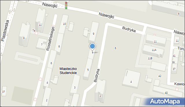 Kraków, Budryka Witolda, 7, mapa Krakowa