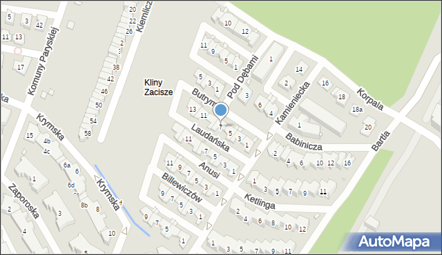 Kraków, Butrymów, 7, mapa Krakowa