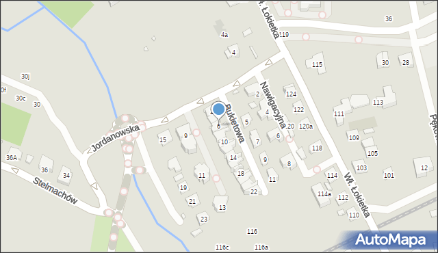 Kraków, Bukietowa, 6, mapa Krakowa