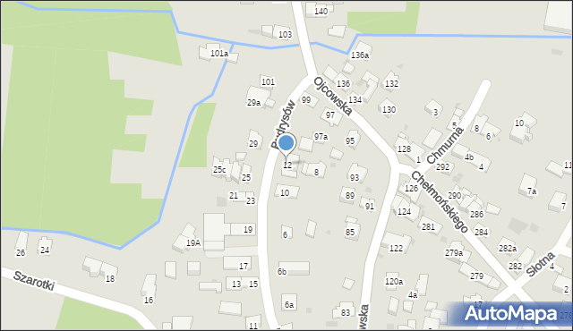 Kraków, Budrysów, 12, mapa Krakowa