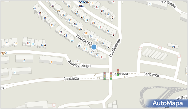 Kraków, Budziszyńska, 5, mapa Krakowa