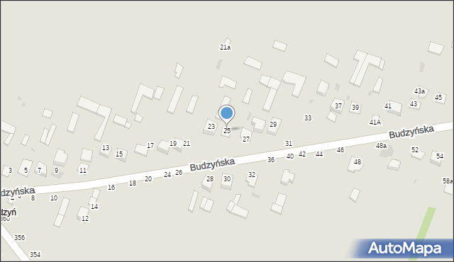 Kraśnik, Budzyńska, 25, mapa Kraśnik