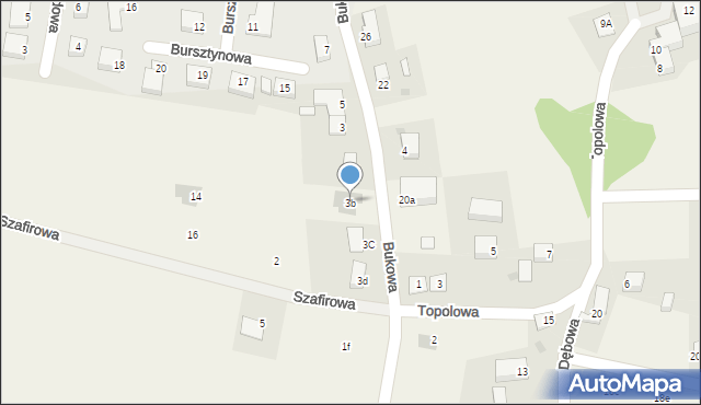 Kruszyn, Bukowa, 3b, mapa Kruszyn