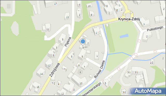 Krynica-Zdrój, Bulwar Dietla, 4, mapa Krynica-Zdrój