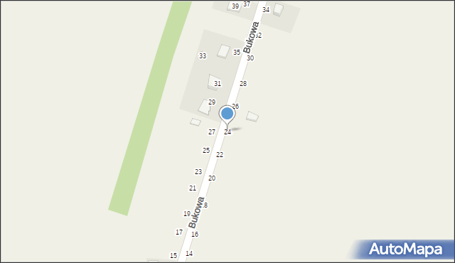 Kuleje, Bukowa, 24, mapa Kuleje