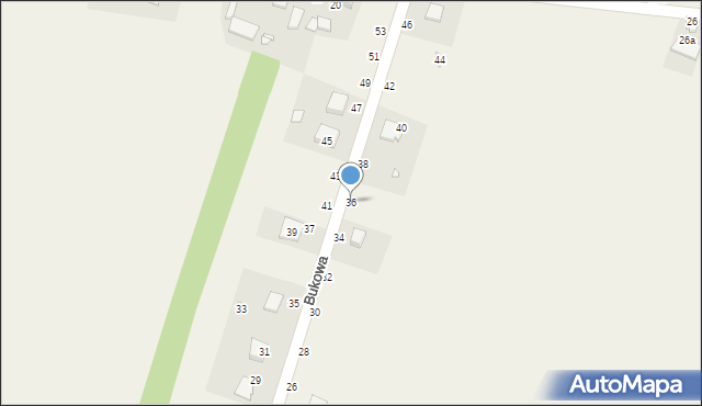 Kuleje, Bukowa, 36, mapa Kuleje