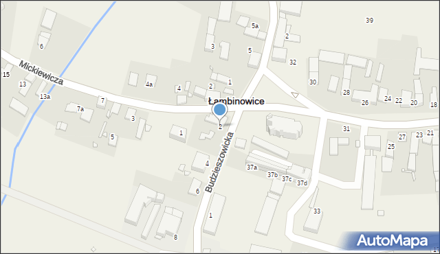 Łambinowice, Budzieszowicka, 2, mapa Łambinowice