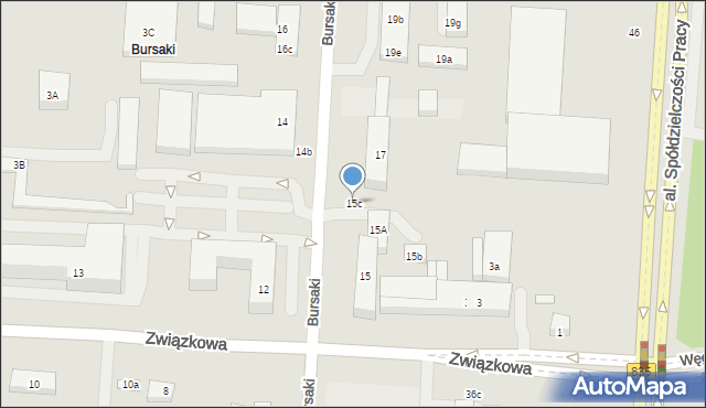 Lublin, Bursaki, 15c, mapa Lublina