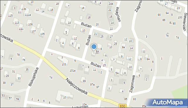 Lublin, Bużan, 17, mapa Lublina