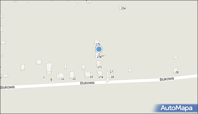 Lubliniec, Bukowa, 17e, mapa Lubliniec