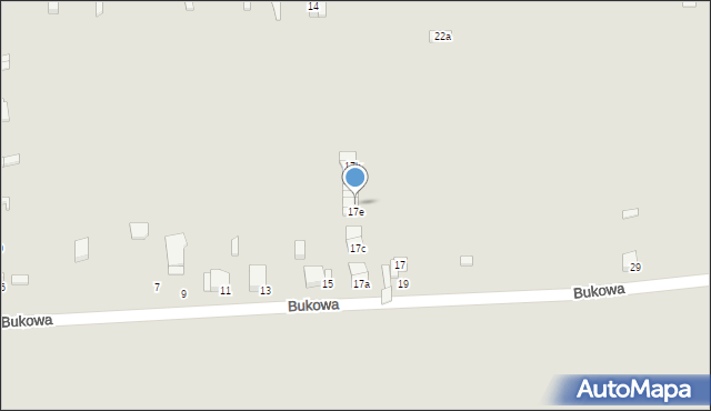 Lubliniec, Bukowa, 17f, mapa Lubliniec