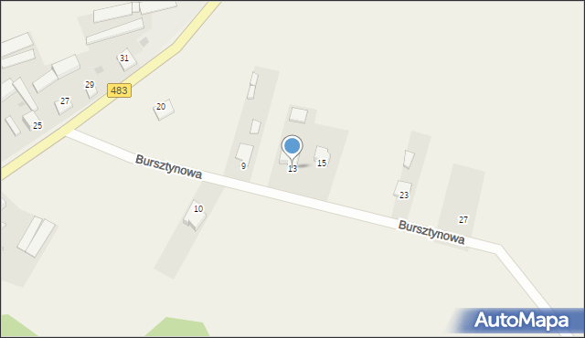 Lubojna, Bursztynowa, 13, mapa Lubojna