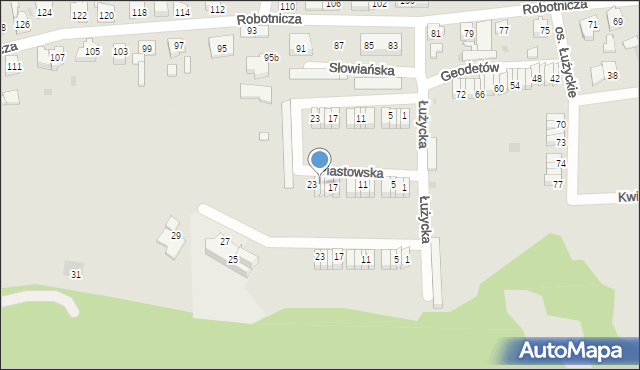 Lubsko, Budziszyńska, 21, mapa Lubsko