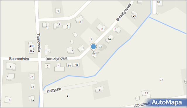 Lusówko, Bursztynowa, 10, mapa Lusówko
