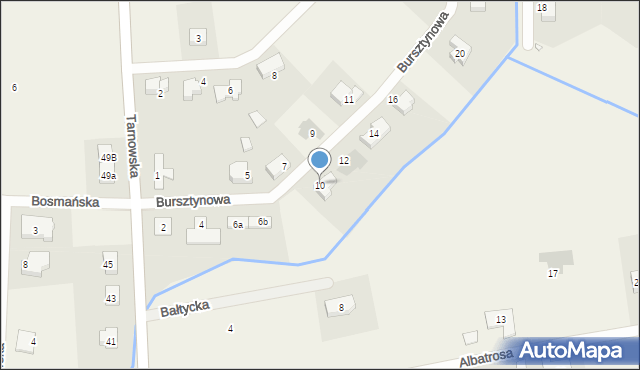 Lusówko, Bursztynowa, 10, mapa Lusówko