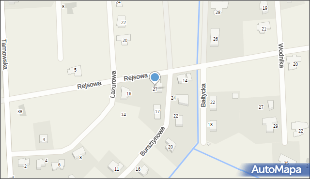 Lusówko, Bursztynowa, 27, mapa Lusówko