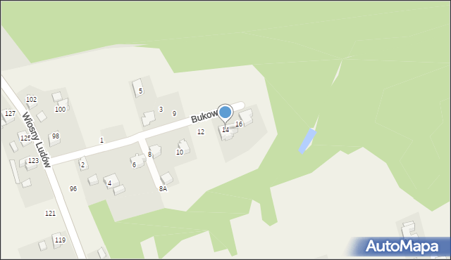 Marklowice, Bukowa, 14, mapa Marklowice