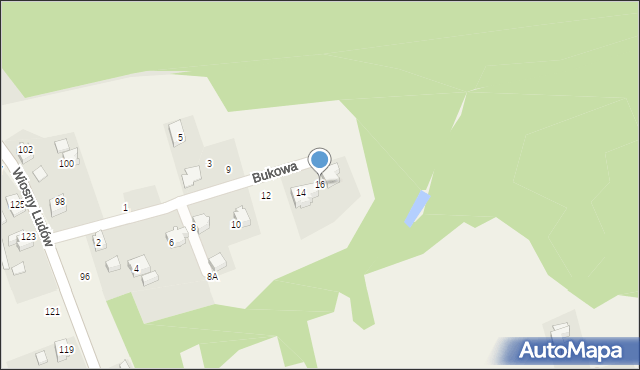 Marklowice, Bukowa, 16, mapa Marklowice