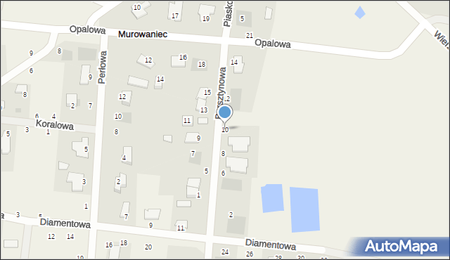 Murowaniec, Bursztynowa, 10, mapa Murowaniec