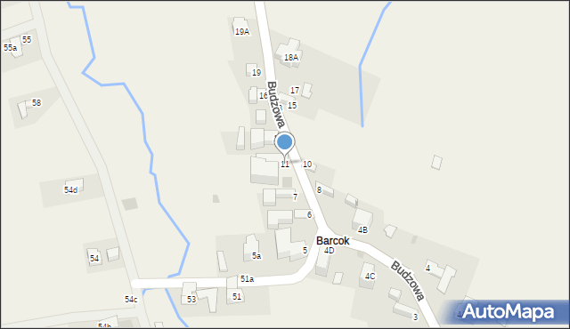 Murzasichle, Budzowa, 11, mapa Murzasichle