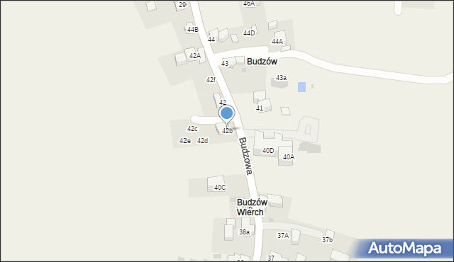 Murzasichle, Budzowa, 42b, mapa Murzasichle