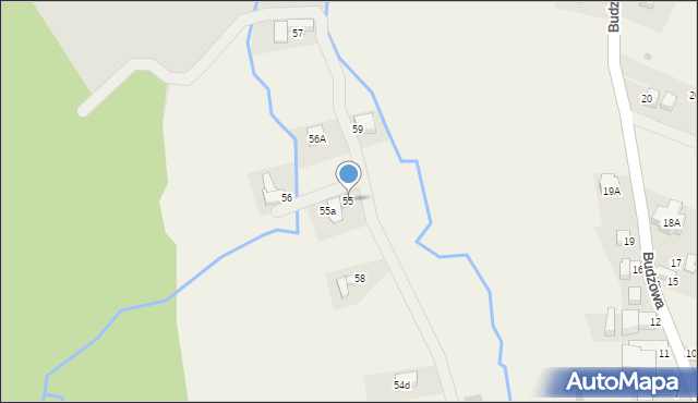 Murzasichle, Budzowa, 55, mapa Murzasichle