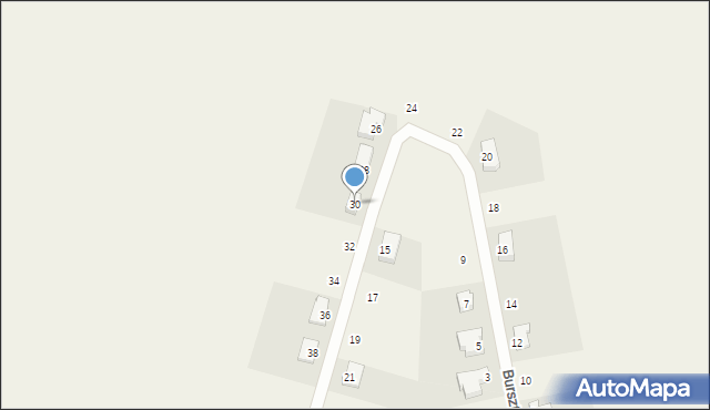 Nekla, Bursztynowa, 30, mapa Nekla