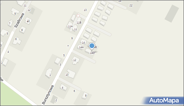 Niekłonice, Bursztynowa, 14D, mapa Niekłonice