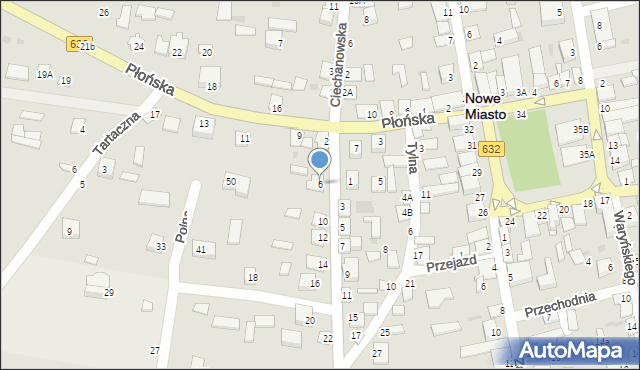 Nowe Miasto, Bursztynowa, 6, mapa Nowe Miasto