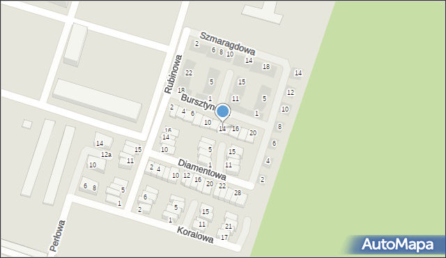 Nowy Dwór Mazowiecki, Bursztynowa, 14, mapa Nowy Dwór Mazowiecki