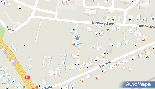 Olkusz, Buchowieckiego Stefana, gen., 30, mapa Olkusz