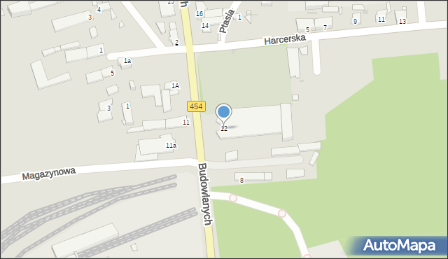 Opole, Budowlanych, 12, mapa Opola