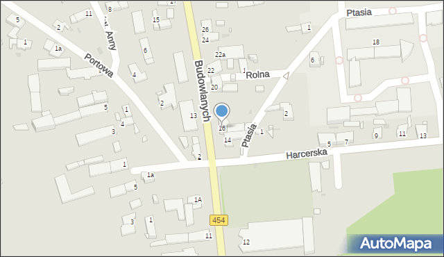 Opole, Budowlanych, 16, mapa Opola