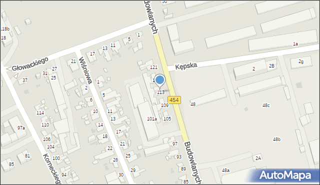 Opole, Budowlanych, 113, mapa Opola