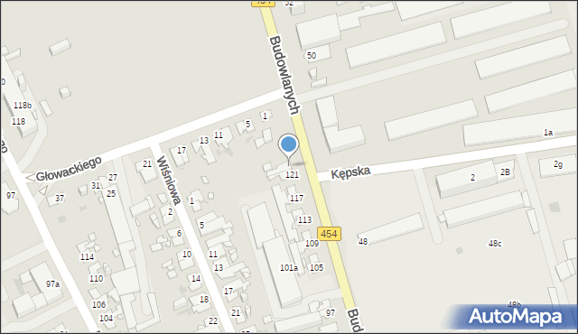 Opole, Budowlanych, 123, mapa Opola