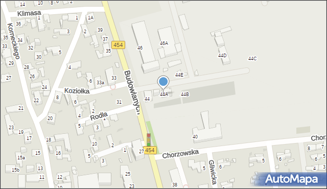 Opole, Budowlanych, 44A, mapa Opola