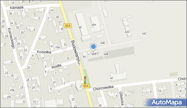 Opole, Budowlanych, 44A, mapa Opola