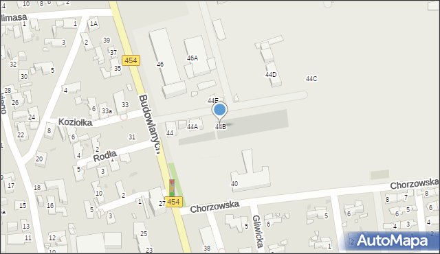 Opole, Budowlanych, 44B, mapa Opola