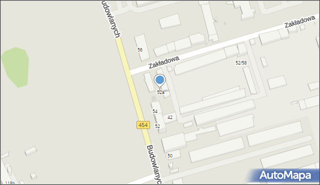 Opole, Budowlanych, 52a, mapa Opola