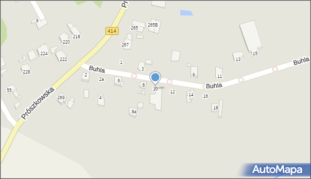 Opole, Buhla Pawła, ks., 10, mapa Opola