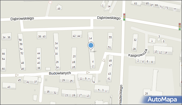 Oświęcim, Budowlanych, 8, mapa Oświęcimia