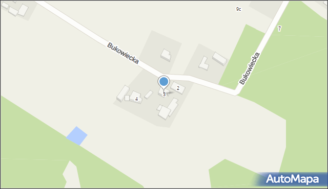 Piasek, Bukowiecka, 3, mapa Piasek